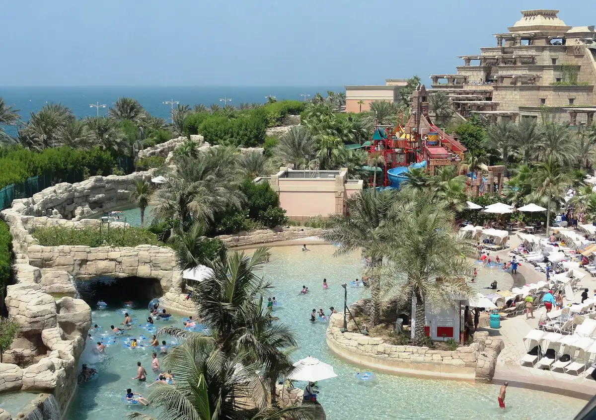Pools and slides at Aquaventure Waterpark