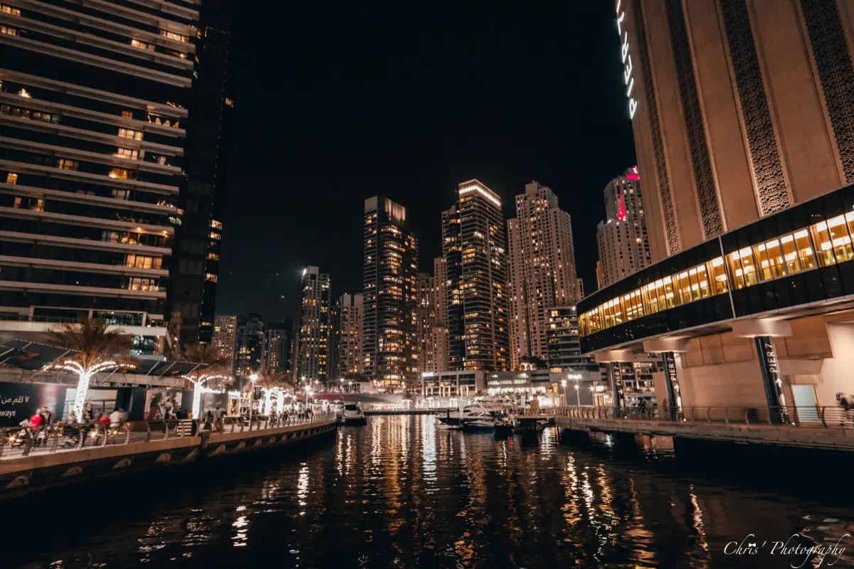 Dubai Marina at night