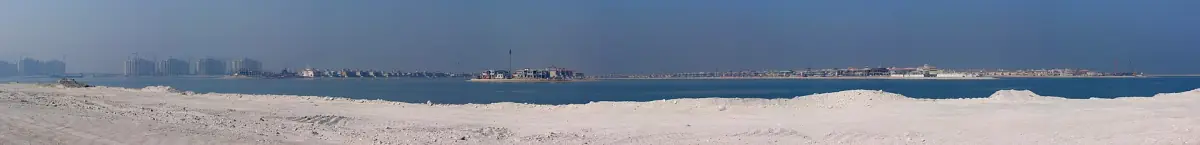 The outer ring of Palm Jumeirah during construction in 2006